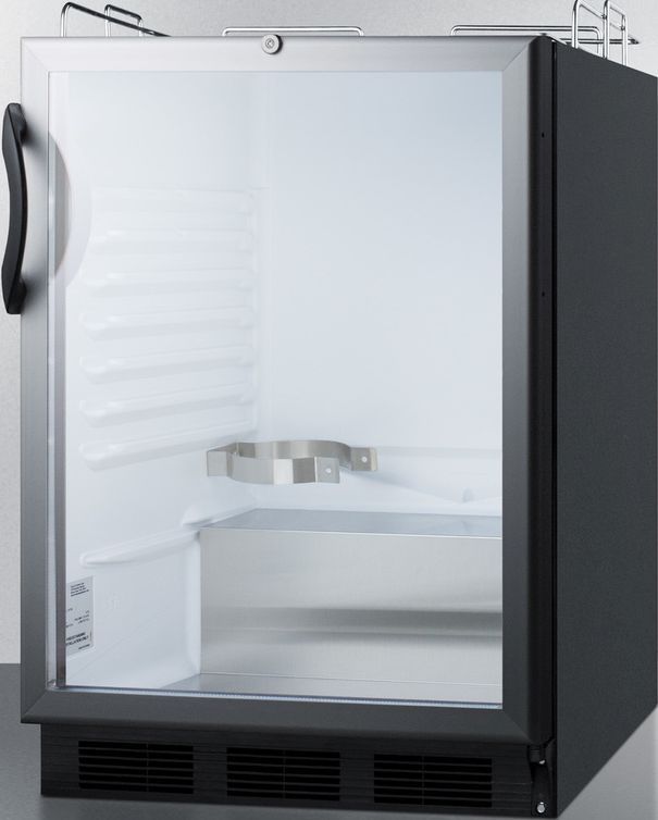 Summit® Commercial 5.5 Cu. Ft. Black Beer Cooler/Kegerator-1