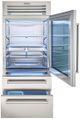 Sub-Zero® PRO Series 36" 22.7 Cu. Ft. Stainless Steel Frame Built-InBottom Freezer Refrigerator-1