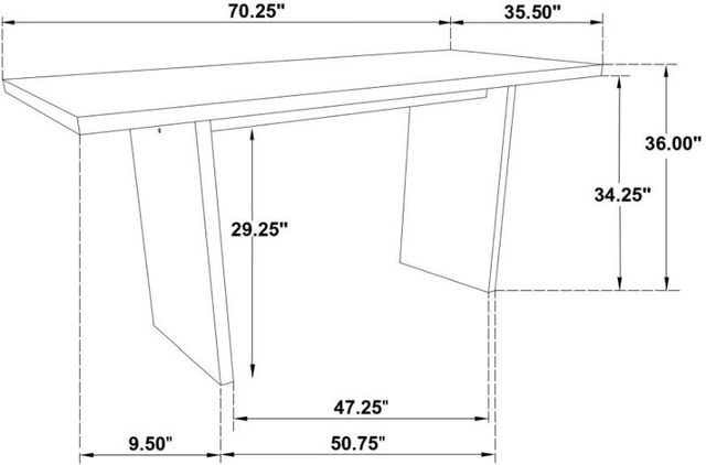 Coaster® Decker Dark Walnut Counter Dining Table-2