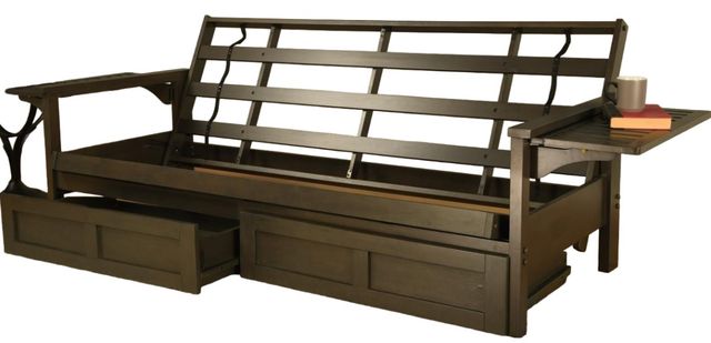 Kodiak Furniture Alamosa Linen Charcoal/Graystone Full Storage Futon with Mattress-2