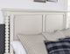Vaughan-Bassett Scotsman Cream Queen Panel Bed with Elder's Storage Bench Footboard-2