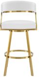 Armen Living Saturn Gold/White Counter Stool-1