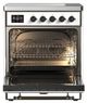 Ilve® Majestic III 30" Custom Pro Style Induction Range with Solid Door and Burnished Trim-1