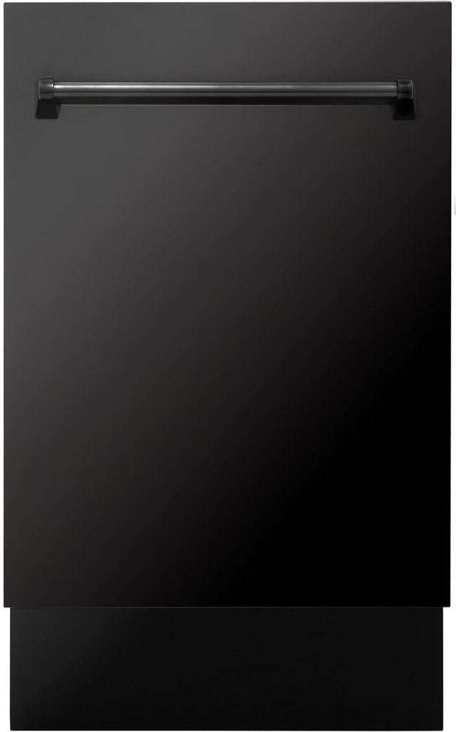 Zline Tallac Series 18" Black Stainless Steel Third Rack Top Control Built-In Dishwasher-0