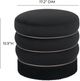 TOV Furniture Lakka Black Velvet Ottoman-2