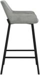 Inspire™ Baily Grey/Black 26" Counter Stool, Velvet, Set Of 2-2