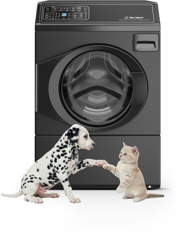 Huebsch® 3.5 Cu. Ft. Matte Black Front Load Washer with Pet Plus™-3