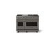 Viking® 5 Series 48" Damascus Gray Pro Style Gas (NG) Range with Brushed Brass Trim-0