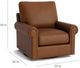Bassett® Furniture Customizable Benchmade Premier Leather Panel Arm Swivel Chair-4