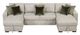Homelegance® Isla 3-Piece Sage Sand Reversible Chaise Sectional with Pull-out Bed-3