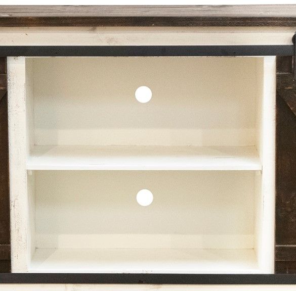 American Wholesale Furniture Brown/Rodeo White 70" TV Console-2