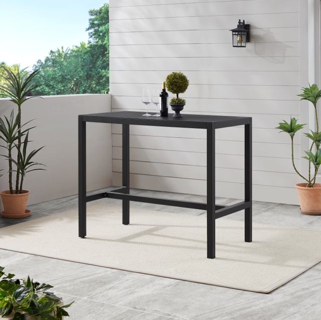 Linon Alora Black Aluminum Dining Table-1