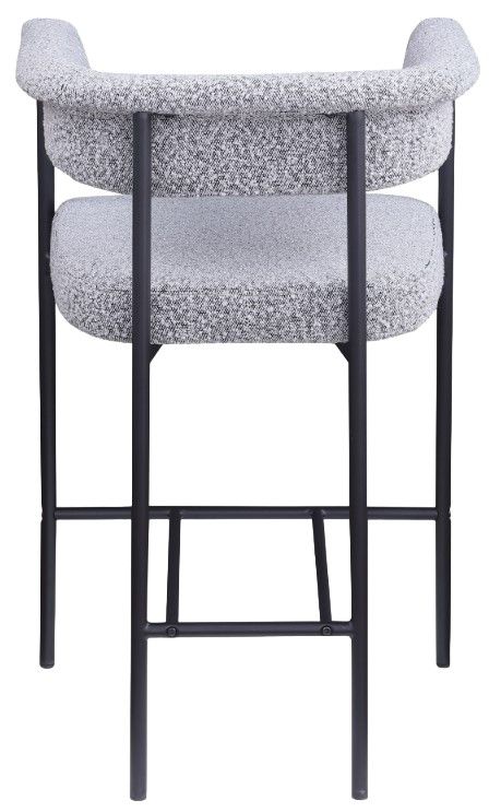 Meridian Furniture Malin Gray/Matte Black Counter Stool-3