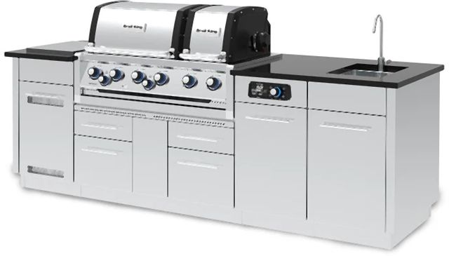 Broil King® Imperial™ QS 690iE Stainless Steel Natural Gas Outdoor Kitchen Kit-1