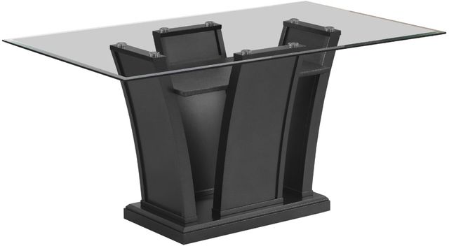 New Classic® Home Furnishings Platina Glitter Gray Dining Table-0