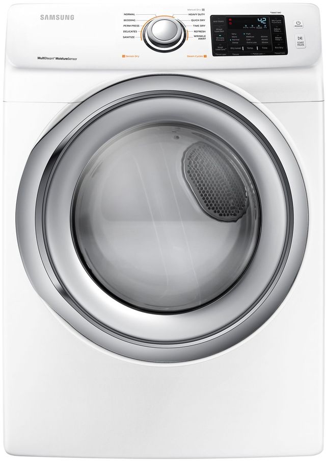 Samsung 7.5 Cu. Ft. White Front Load Gas Dryer-0