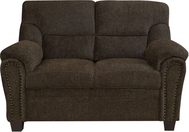 Coaster® Clemintine Brown Loveseat-2