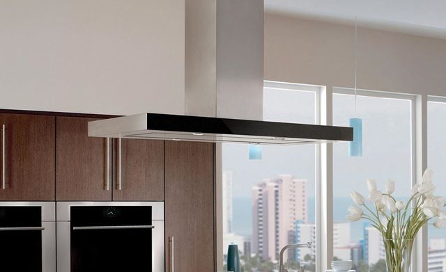 Wolf® 42" Black Cooktop Island Hood-2
