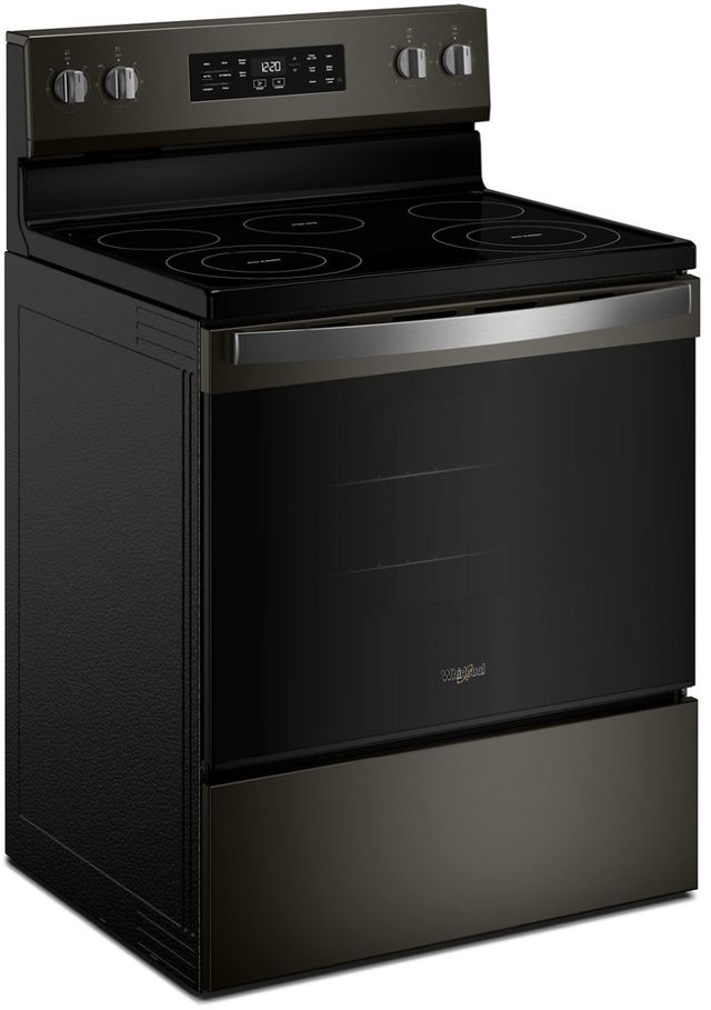 Whirlpool® 30" Black Stainless Steel Freestanding Electric Range with Air Cooking Technology-3