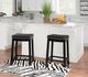 Linon Claridge 2-Piece Black Counter Stool Set-1