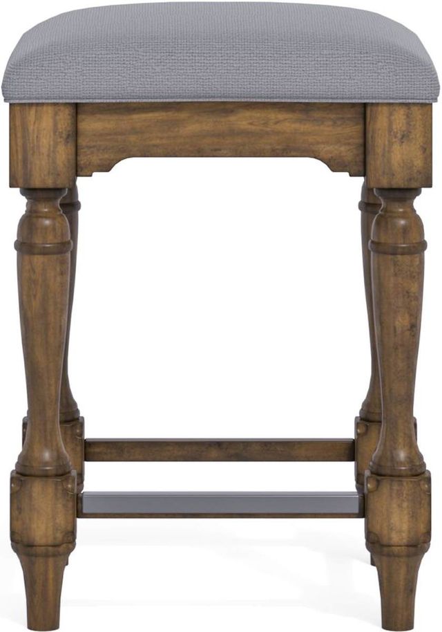 Flexsteel® Plymouth® 2-Piece Distressed Medium Brown Stool-1