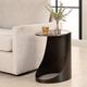 Uttermost® Welling Chocolate Brown Side Table with Black Base-1