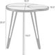 Armen Living Banks White Top Coffee Table with Black Base-2