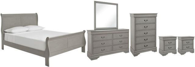 Signature Design by Ashley® Kordasky 6-Piece Dove Gray Full Sleigh Bed Set-0