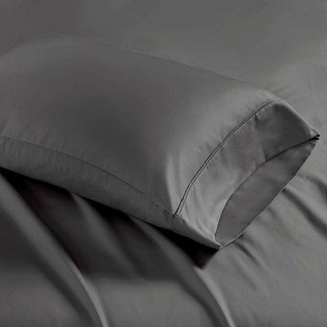 Olliix by Madison Park Charcoal King 1500 Thread Count Cotton Rich Sheet Set-1