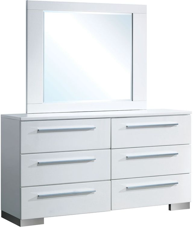 Furniture of America® Clementine Glossy White Dresser-1