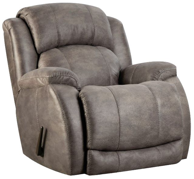 HomeStretch Gray Scoop Seat Manual Rocker Recliner Weathers