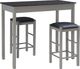 Linon Lance 3-Piece Faux Marble/Gray Tavern Set-0
