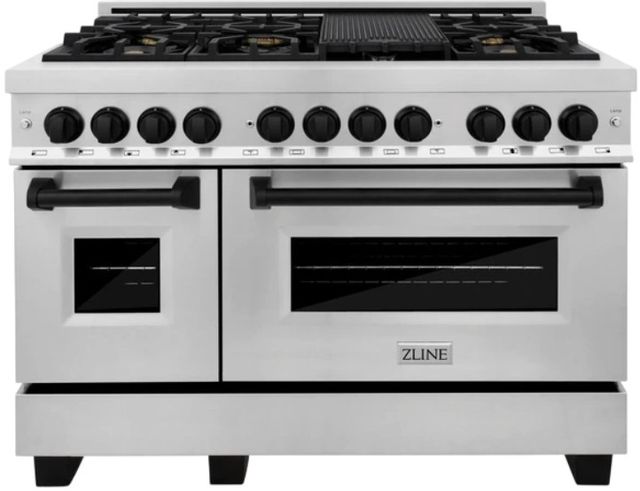 ZLINE Autograph Edition 48" Stainless Steel Pro-Style Dual Fuel Natural Gas Range-0