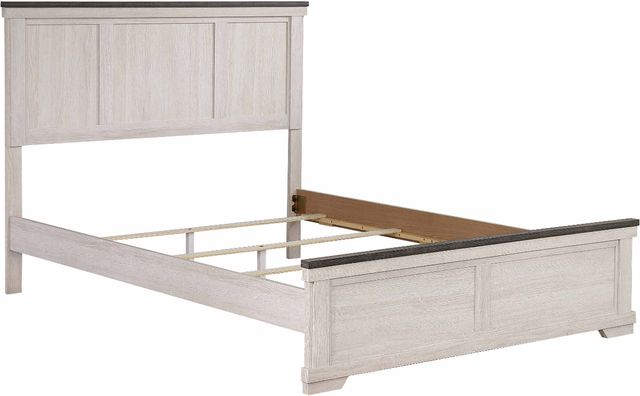 Crown Mark Leighton Gray/White Queen Panel Bed-1