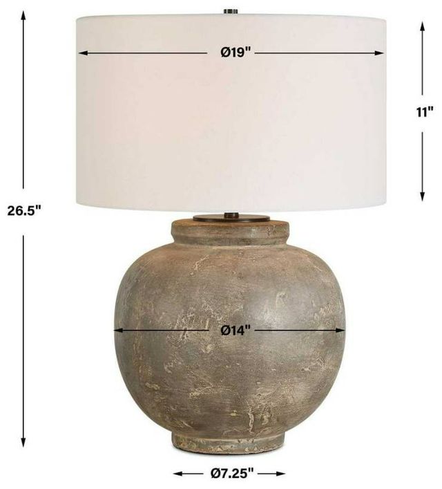 Uttermost® Rock of Ages Rust Brown/Warm Gray Table Lamp-2