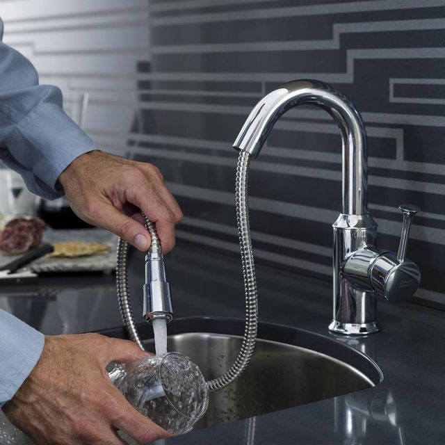 American Standard Pekoe® Polished Chrome One Handle Bar Sink Faucet-2