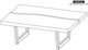 International Furniture Direct Raramuri Stained Dark 47" Cocktail Table with Black Base-2