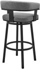 Armen Living Lorin Black/Gray 30" Swivel Bar Stool -3