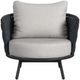 Elements International Bali Dark Gray/Olefin Gray Aluminum/Fabric Outdoor Chair-2