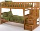 Night & Day Furniture™ Peppermint Medium Oak Twin/Twin Stair Bunk Bed-0