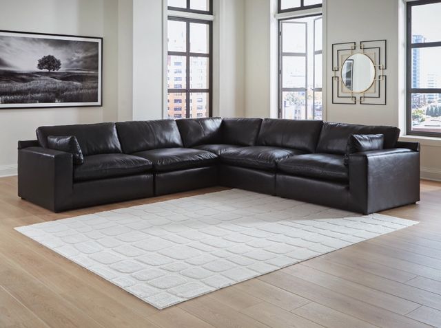Signature Design by Ashley® Emilia 5-Piece Black Modular Sectional-1
