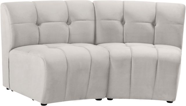 Meridian Furniture Limitless 2-Piece Cream Velvet Modular Sectional-2