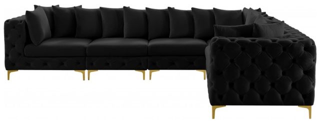 Meridian Furniture Tremblay 6-Piece Black Modular Sectional Set-0