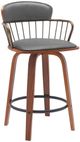 Armen Living Willow Gray/Walnut Swivel Counter Stool-0