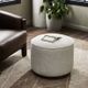Four Hands Sinclair Cream Round Ottoman -4