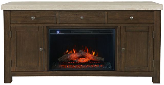 Jofran Inc. Sierrafina Cortado 63" Media Console with Fireplace -1