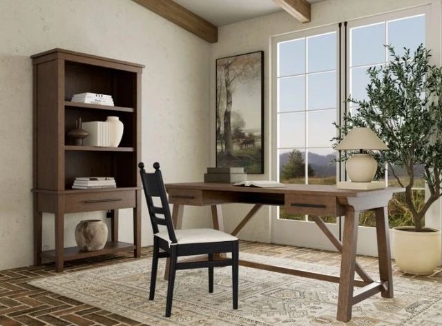Riverside Furniture Calhoun Whiskey Oak Bookcase-1