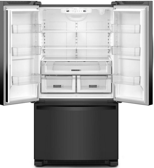 Whirlpool® 36 in. 25.2 Cu. Ft. Black French Door Refrigerator-1