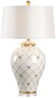Chelsea House Ginger White Glaze/Metallic Gold Table Lamp-0