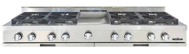 Capital Cooking™ Capital Chef 60" Stainless Steel Sealed Burner Gas Rangetop with Griddle-0
